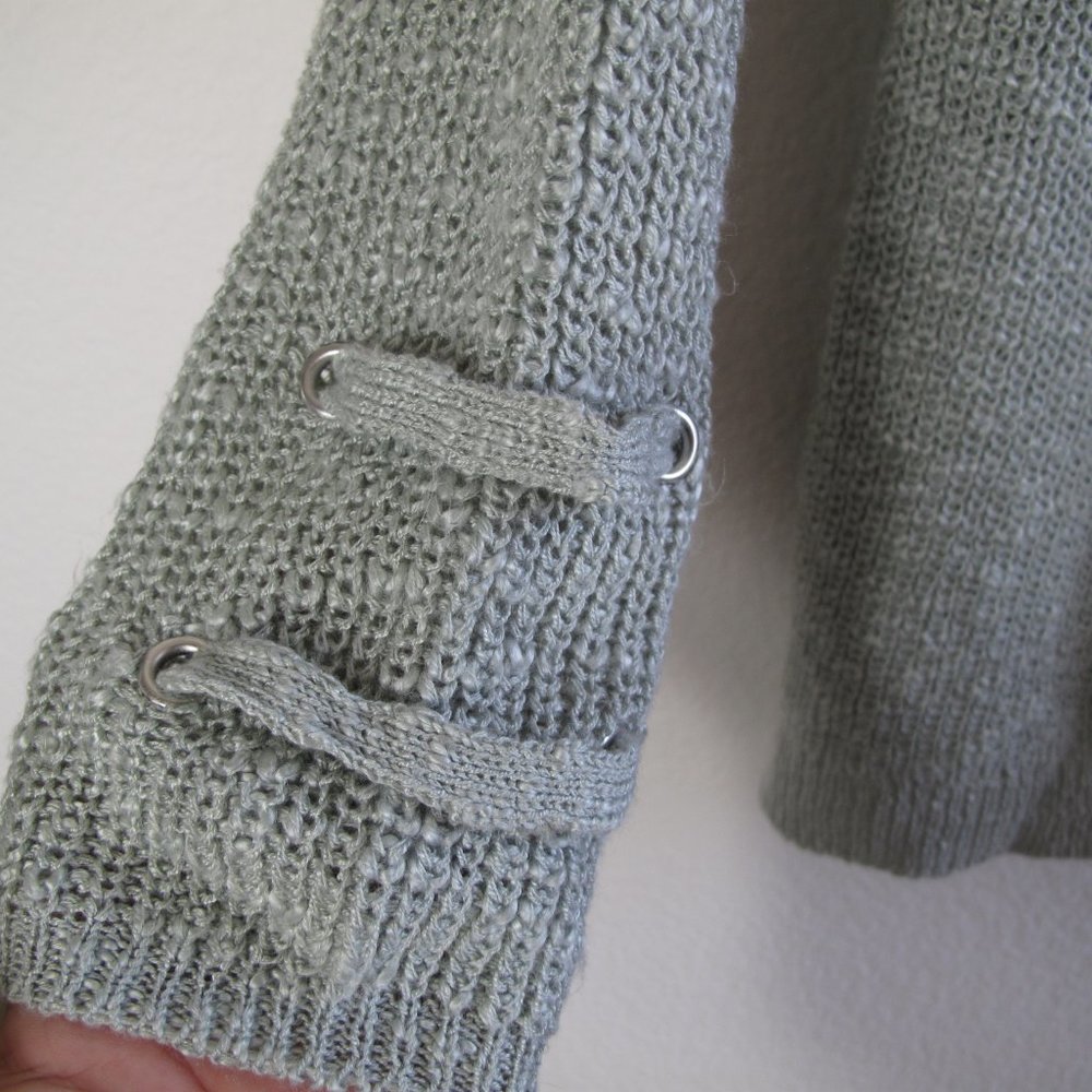 HIPPIE ROSE Lace Up Neck Sweater - Picture 12 of 14